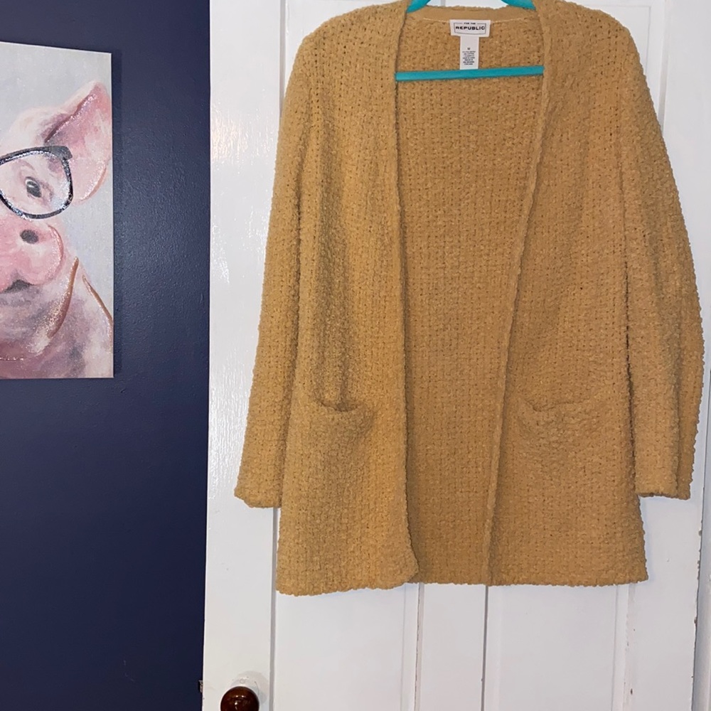Plush For the Republic Yellow Cardigan Size Medium